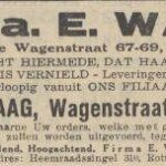 Een advertentie van de firma Walg met de mededeling dat hun hele winkel vernield is door het bombardement van 14 mei 1940Bron: Nieuw Israelitisch Weekblad  7 juni 1940