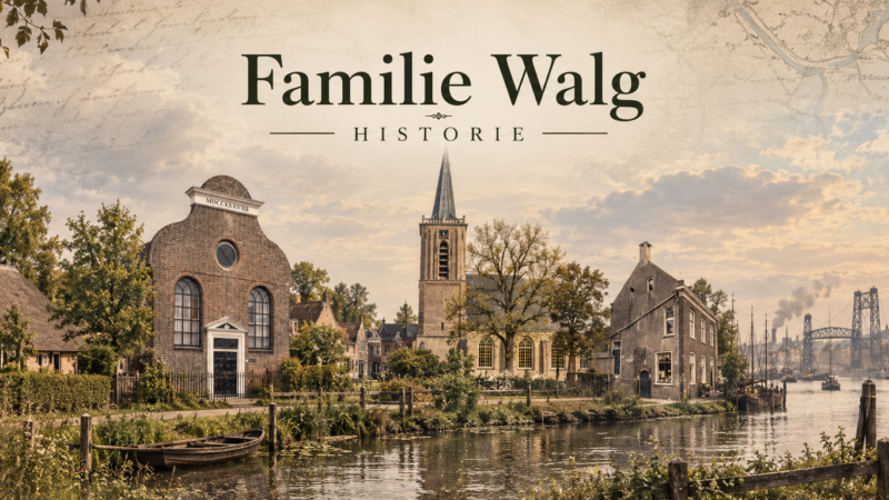 Banner van de historische plekken waar de familie walg heeft gewoond